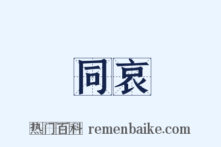 同哀是什么意思的图片